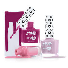 Nykaa Cosmetics Nail Enamel - Magenta Meme + Mauve Mood + Pink Potrait