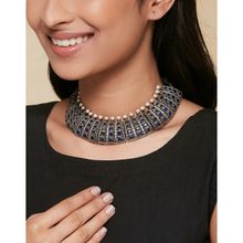 Fabindia Women Metal Blue Choker Necklace