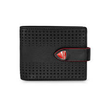 Ducati Men Cerrada Black Genuine Leather Wallet