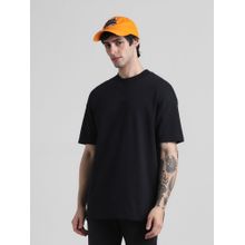 Jack & Jones Black Drop Shoulder/Boxy Fit Non Stretch T-Shirt