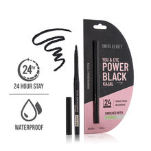 Swiss Beauty You & Eye Power ,24 Hours Stay ,Waterproof & Smudge-Proof Kajal With Vitamin E -Black