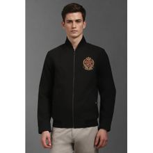 Louis Philippe Men Casual Black Embroidered Jacket