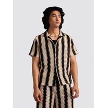 Muvazo Ebony Edge Crochet T-Shirt