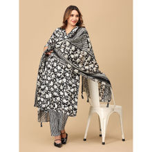 The Mom Store Bagh-E-Black Maternity and Nursing Kurta Set With Dupatta (Set of 3)