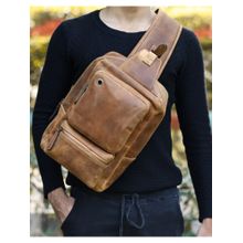 Celtic Premium Tan Genuine Leather Elegant And Practical Carry Crossbody Bag