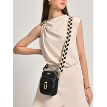 Lavie Luxe Women's Mobile25 Vertical 3-Compartment Sling - Black (M)