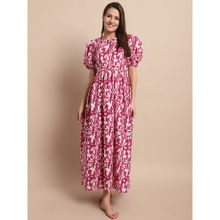 Secret Wish Womens Pink Printed Maternity Dress