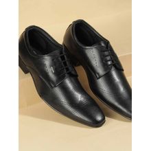 Metro Men Black Lace-Up Formal Derbies
