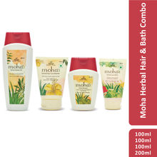 Moha Herbal Hair & Bath Combo - Shower Gel + Shampoo + Conditioner + Face Wash