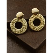 Tipsyfly Weaved Loops Gold Color Drop Earrings