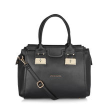 Pierre Cardin Bags Black Solid Satchel Handbag