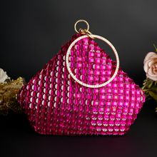 A Clutch Story Pink Sapphire Diamond Clutch with Detachable Chain (Set of 2)