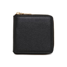 KLEIO PU Leather Multipurpose Zip Black Wallet (HO5003KL-CHBL)
