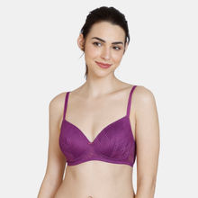 Zivame Rosaline Everyday Padded Non Wired 3/4th Coverage T-Shirt Bra - Charisma