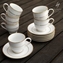 HITKARI POTTERIES Gl Cup Saucer Set Of 12Pc