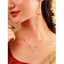 Voylla White Brass Gold Plated Stones Mangalsutra