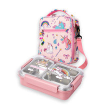 Little Surprise Box Princess Magic Kids Tiffin- Lunch Box With Matching Pink Lunch Bag