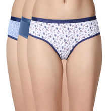 Enamor CR02 Mid Waist Cotton Panty-Pack of 3 - Multicolor