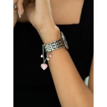 Shaya by CaratLane For The Love of New Experiments Multi Heart Watch Charm In Oxidized 925 Silver