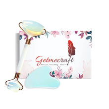 Getmecraft White Opalite Face Roller And Gua Sha Set