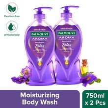 Palmolive Iris & Ylang Ylang Essential Oil Aroma Absolute Relax, Moisturizing Body Wash - Pack of 2