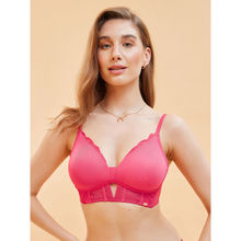Enamor F134 Padded Wire-Free High-Coverage Lace T-shirt Bra