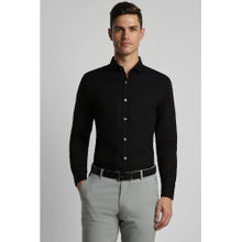Peter England Men Black Slim Fit Printed Design Full Sleeves Formal Shirt