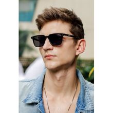 RESIST EYEWEAR Unisex Uv Protected Black Lens Phantos Sunglasses (50)