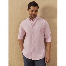 Andamen Regular Fit Pink Men Full Sleeve Stretchable Shirt