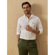 Andamen Regular Fit White Men Full Sleeve Stretchable Shirt