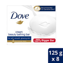 Dove Cream Beauty Bathing Soap Bar with Moisturising Cream - Pack of 8