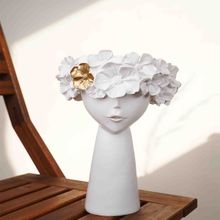 Folkstorys White Tiara Flower Vase