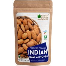Bliss Of Earth Organic Almonds (Badam)