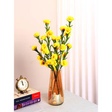 ARICK DECOR Artificial Chrysanthemum Flower Stick For Home Decor 15 Head Flower, Yellow (Pack of 2)