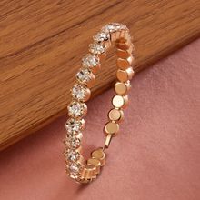 Zaveri Pearls Gold Tone Dazzling Diamonds Contemporary Kada Bracelet-ZPFK13688