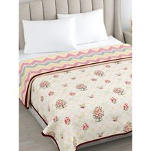 Haus & Kinder Cotton Cambric Reversible Double Bed Dohar for Ac Rooms Multi-Color (Queen)