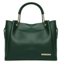 Bagsy Malone Green Color Stylish Tote Handbag