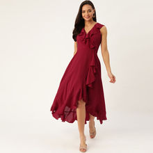 Twenty Dresses By Nykaa Fashion Own Your Elegance Dress - Maroon