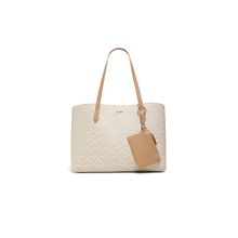 Aldo Women Beige Synthetic Printed Handbag and Pouch