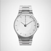 Nordgreen Guardian Silver White Dial with Silver H-Link Watch Strap Silver - 36mm