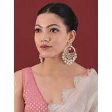 Designbox Elegant and Timeless Kundan Earrings with Pearls