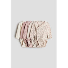 H&M Unisex Multi-Color 5-pack wrapover bodysuits