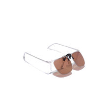 Carlton London Brown Toned Polarised Lens Sunglass Clip