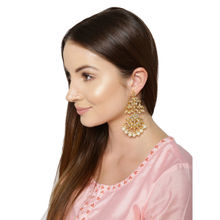 Zaveri Pearls Gold Tone Kundan & Pearls Traditional Dangle Earring - ZPFK6912