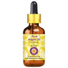 Deve Herbes Pure Argan (Moroccan) Cold Pressed Hair Oil (Argania spinosa) for Healthy Skin & Hair Growth