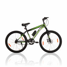 Leader Stark MTB 27.5T FS and FD Brake Mountain Bicycle Single Speed for Men - Matt Black/Green