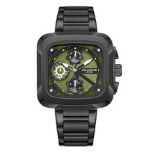 Lee Cooper Multifunction Gun Square Dial Mens Green Watch - LC08013.070 (M)