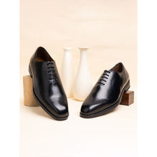 Louis Stitch Men Jet Black Formal Wholecut Lace-Up Derby Shoes