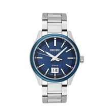 SEIKO Men Solar Dress Blue Dial Round Analog Watch - SUR559P1 (M)