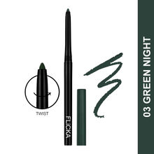 FLiCKA Wild N Kind Eyeliner Kajal Pen Intense Pigment Long Lasting Smudgeproof - 03 Green Night
